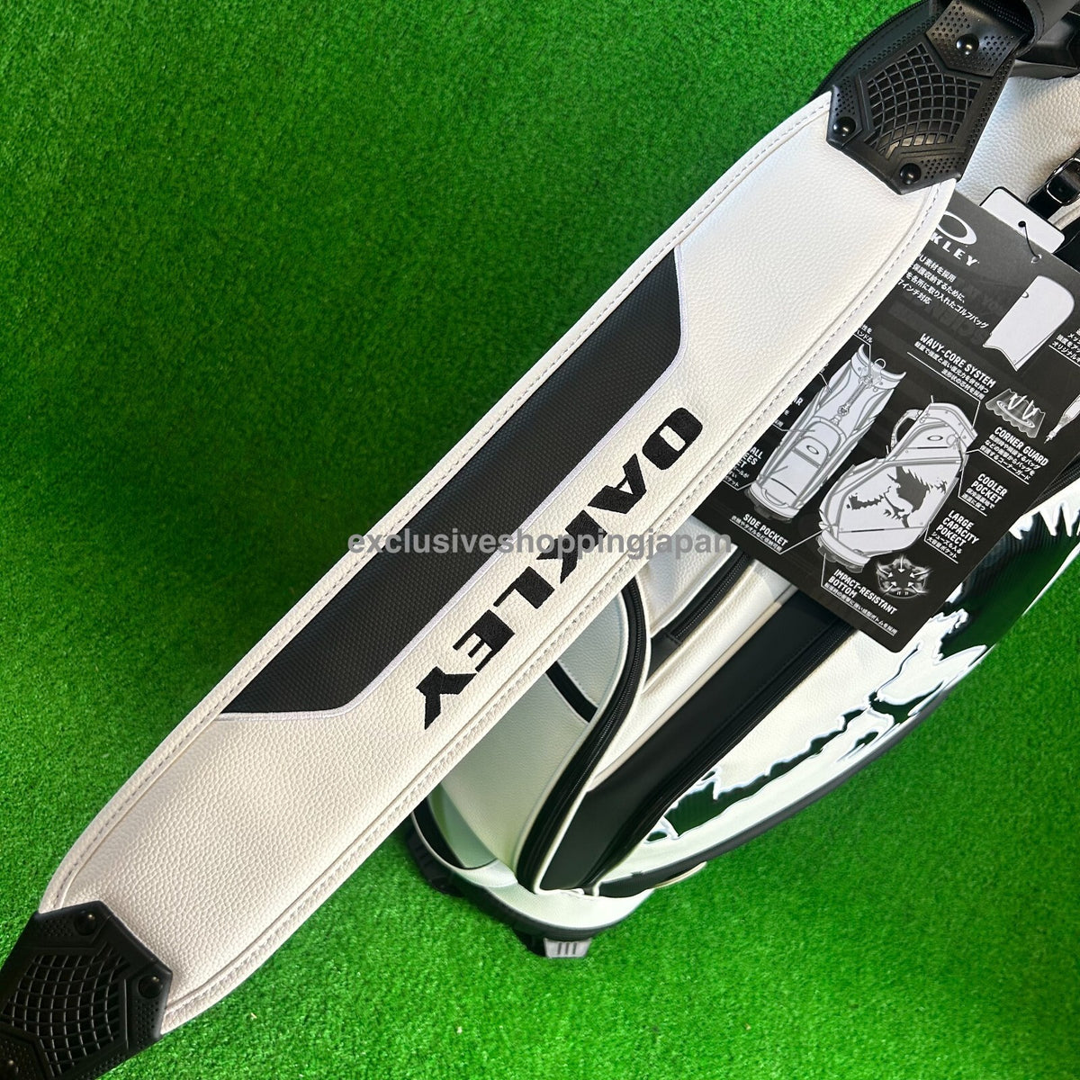 Oakley Golf Cart Bag Skull 18.0 5 x 47in 5-way Divider Pockets White 2025 Model