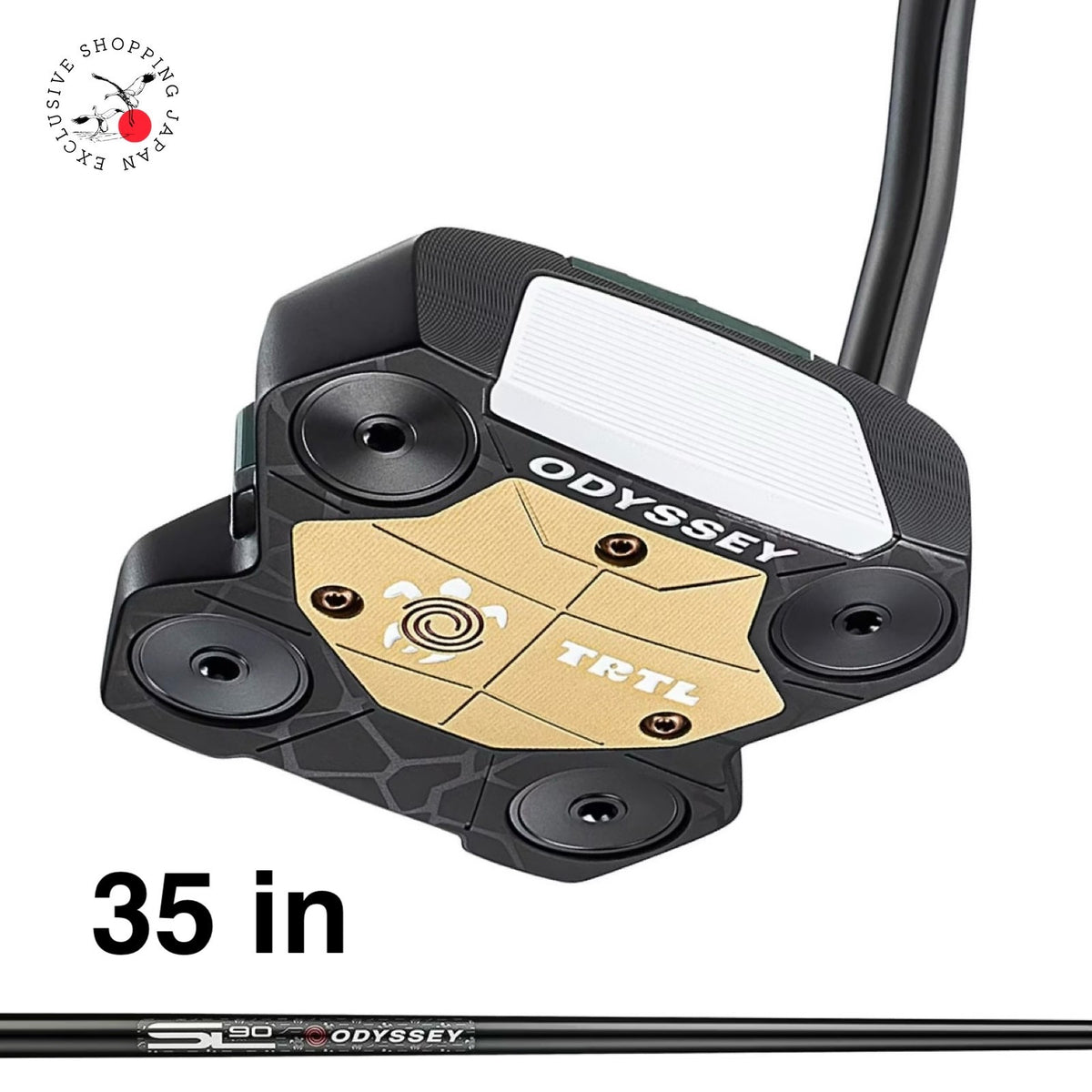 Odyssey Golf TRTL DB Putter 35in Double Bend Stroke Lab 90 Black Steel Shaft MTO