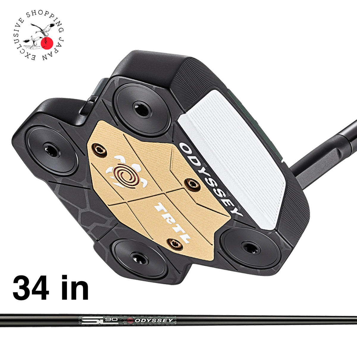 Odyssey TRTL S Mallet Putter Short Slant Turtle 2026 Stroke Lab Steel 34in PSL
