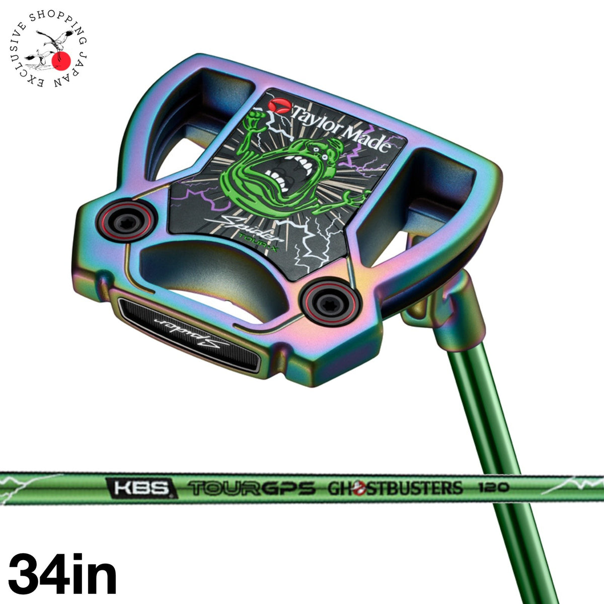 TaylorMade Ghostbusters Slimer Spider Tour X Putter 34in Crank Neck Limited 2026