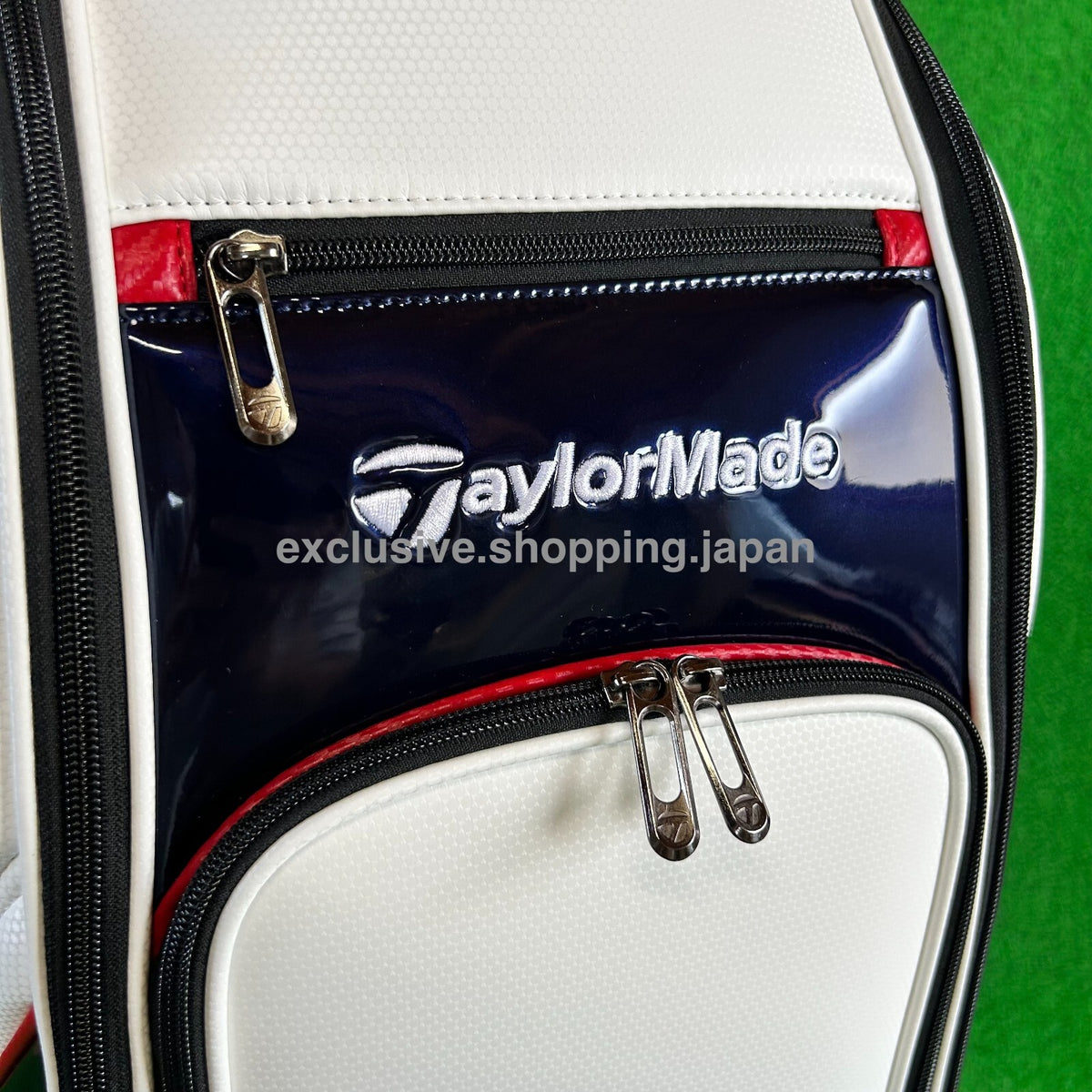 TaylorMade Golf Auth-tech Cart Bag 9 x 47in 4-way 2025 Model White / Navy / Red
