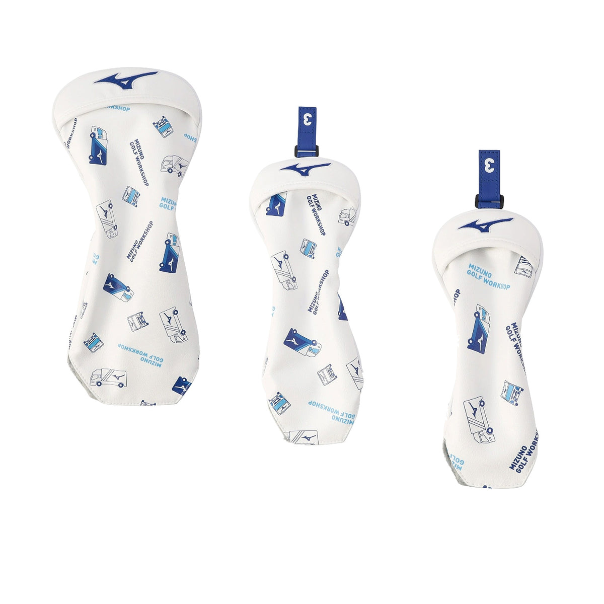 Mizuno Golf Tour Car Driver Headcover Unisex Head Cover 2026 White Finger Pocket