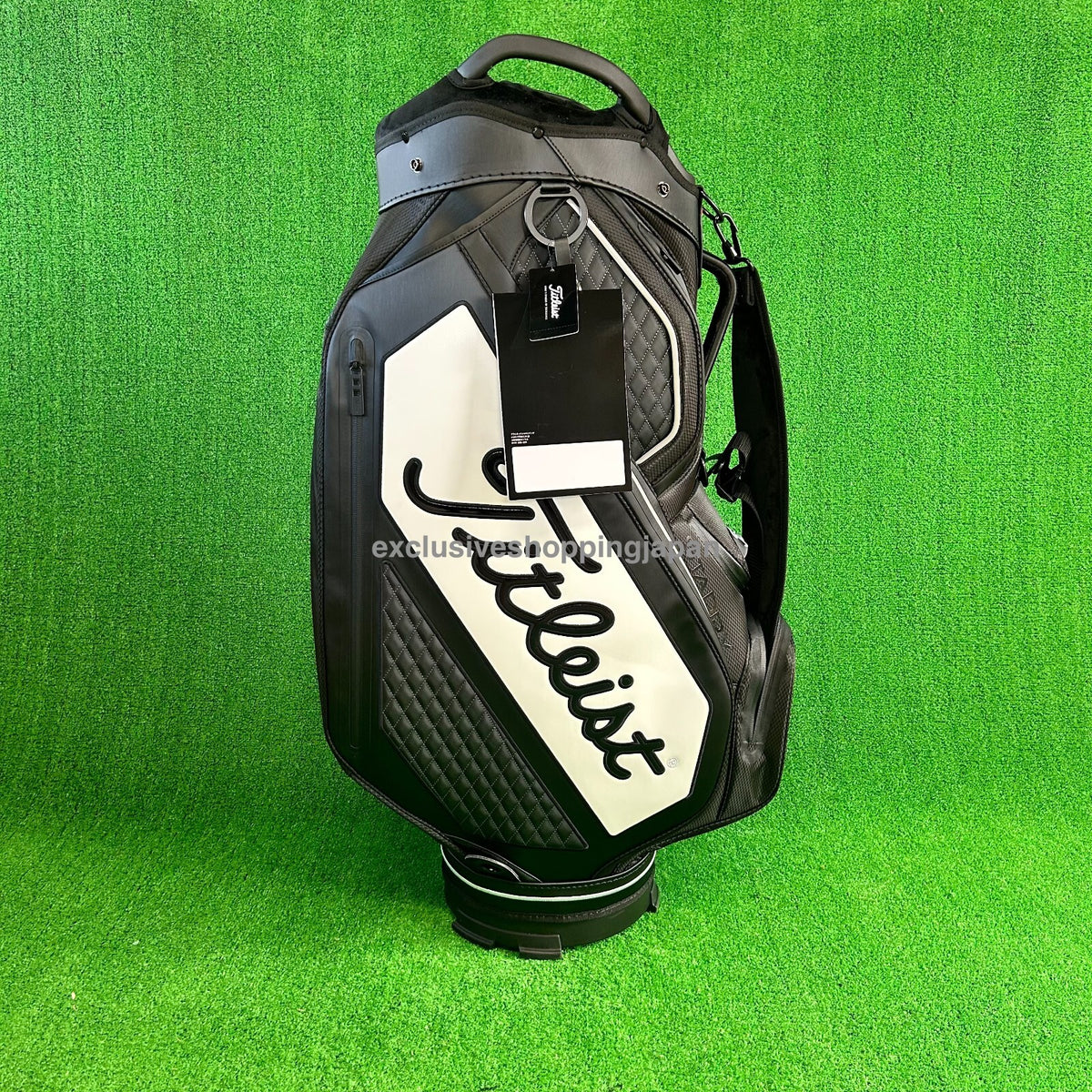 Titleist Mens Golf Premium Cart Bag 2023 10 x 47inch 15-way Divider Black White