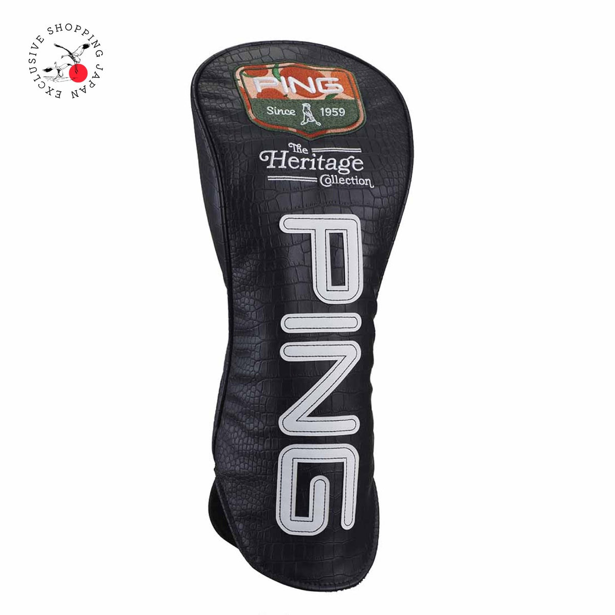 PING Heritage Collection Driver Head Cover Crocodile PU Leather Black New Golf