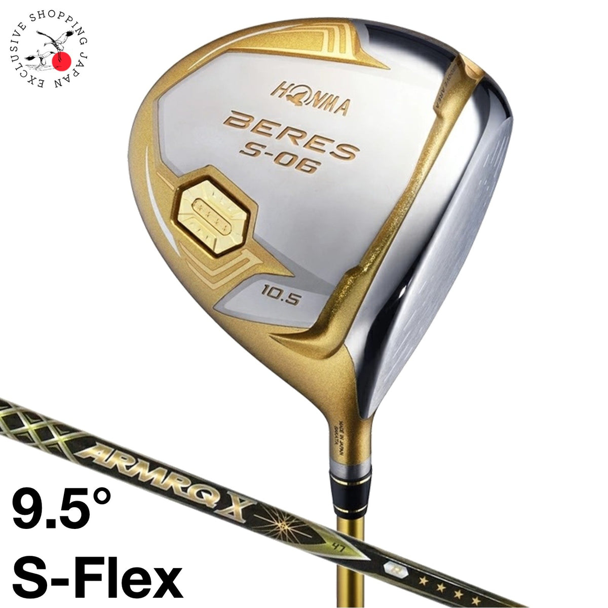 HONMA BERES S-06 High-COR Driver 1W 9.5° ARMRQ X 47 4Star Shaft S-Flex Japan New