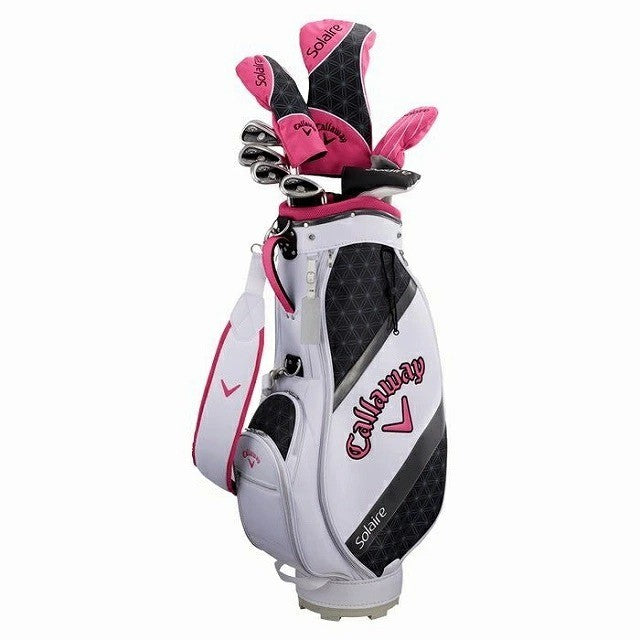 Callaway Ladies Solaire Club Set Pink DR/5W/6H/7-SW/PT 8p Set Cart Bag Headcover