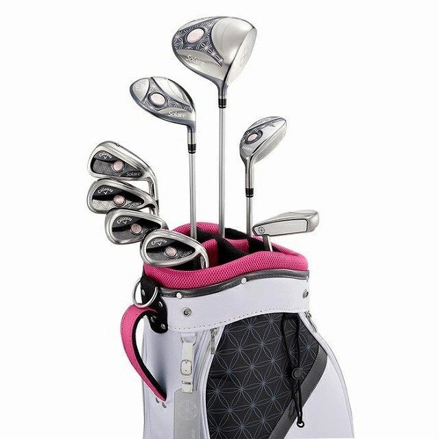 Callaway Ladies Solaire Club Set Pink DR/5W/6H/7-SW/PT 8p Set Cart Bag Headcover