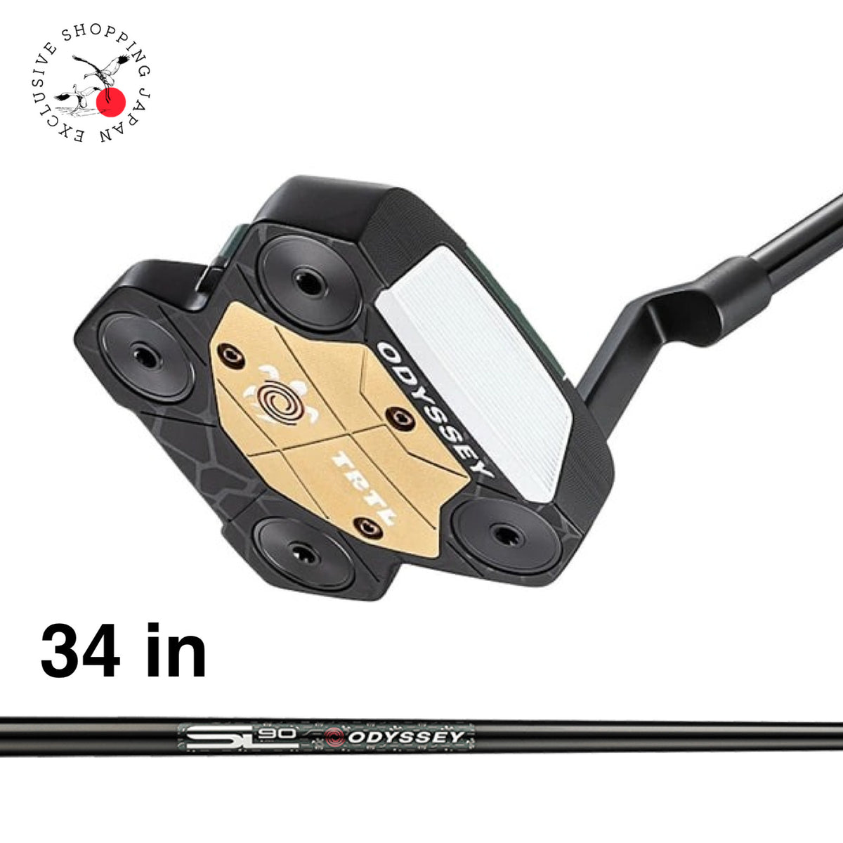 Odyssey TRTL CH Mallet Putter Crank Hosel Turtle 2026 Stroke Lab Steel 34in PSL