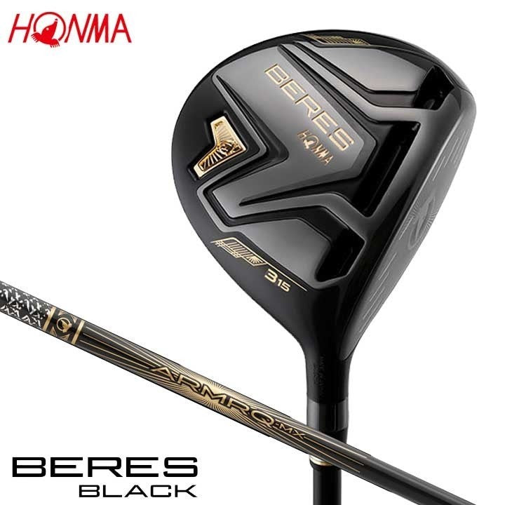 HONMA BERES 08 Black Fairway Wood 5W 18° R Flex ARMRQ MX Black Graphite RH 2022