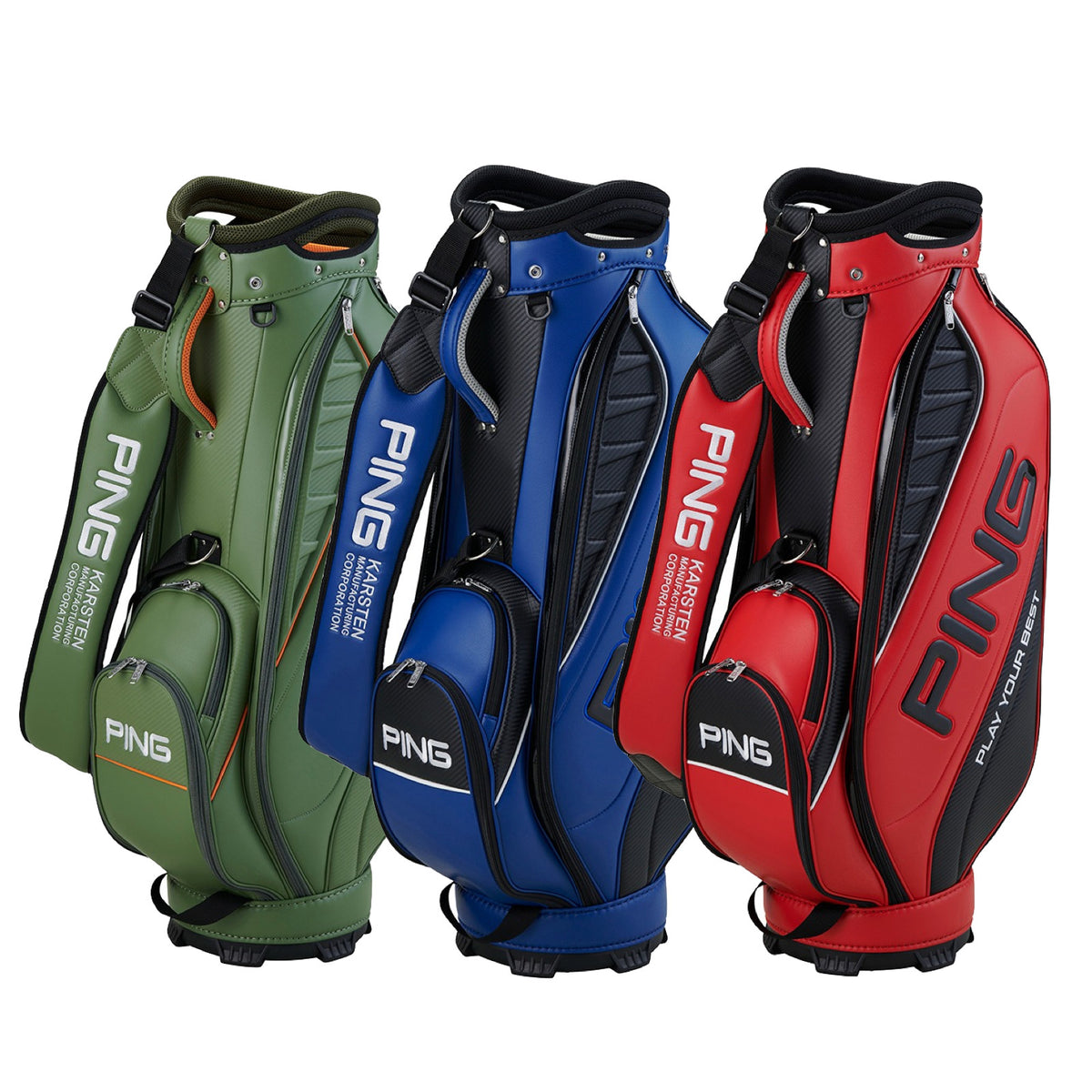 Ping Golf XLT Cart Bag 9in Khaki 5-way Divider 2026 Model 2.9kg Lightweight Men