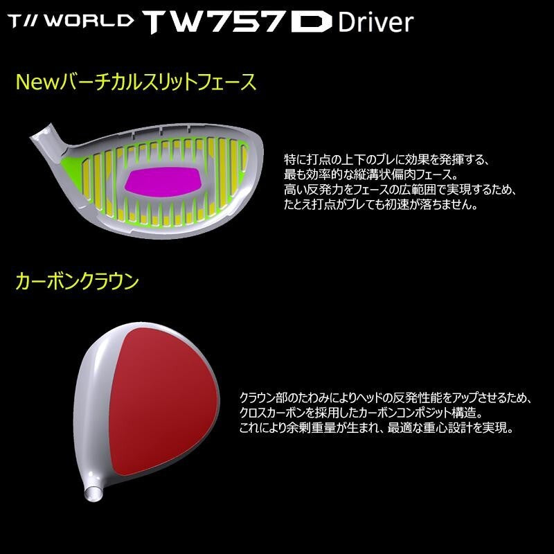 HONMA Tour World 2022 TW757 Type-D Driver 9.0 Vizard 50 Graphite Shaft S-Flex
