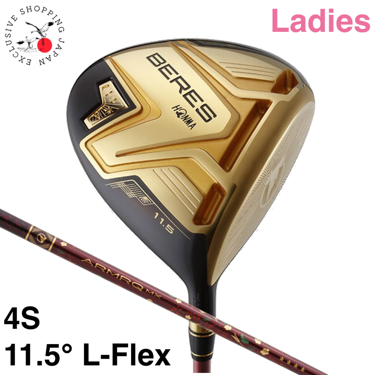Clearance HONMA Beres Aizu Ladies Driver 4S 4 Star 11.5 L-Flex ARMRQ MX Graphite