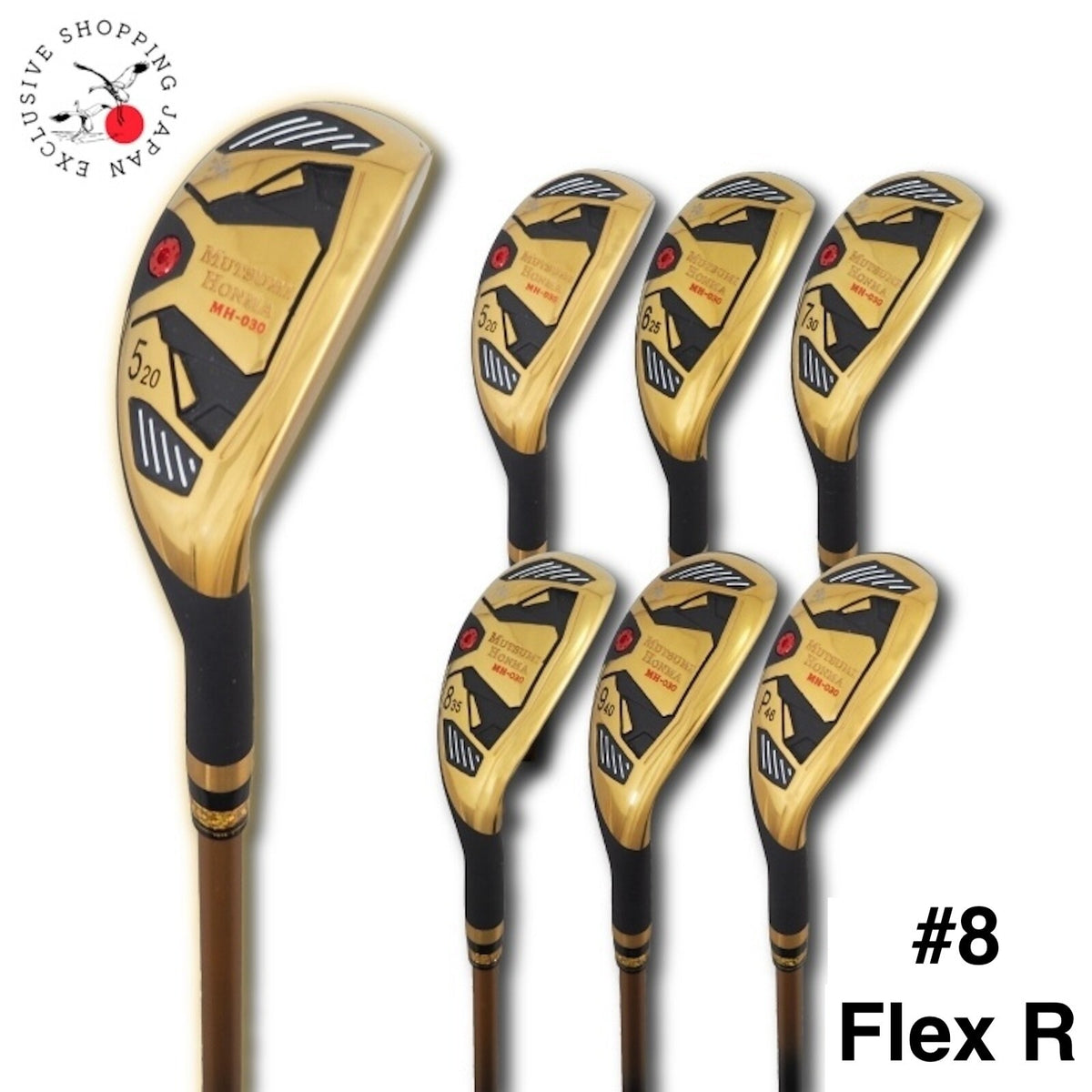 MUTSUMI HONMA Club MH030 Utility Hybrid Iron #8 Flex-R Graphite Shaft Right Hand