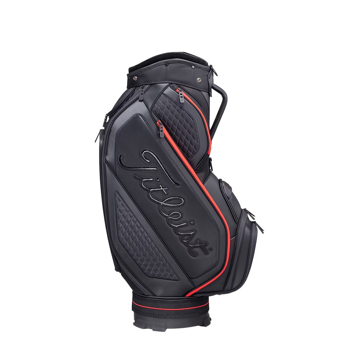 Titleist Golf Tour Staff Bag 6-Way Divider Black Red 9.5" 11Pockets Single Strap