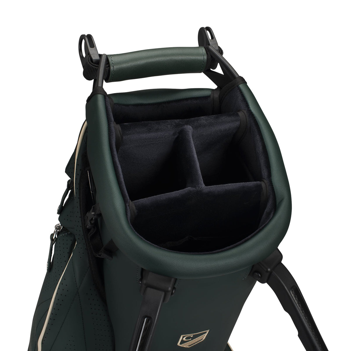 VESSEL Lux Stand Carry Golf Bag Crewe Design 4-Way Divider Cascade Green Limited
