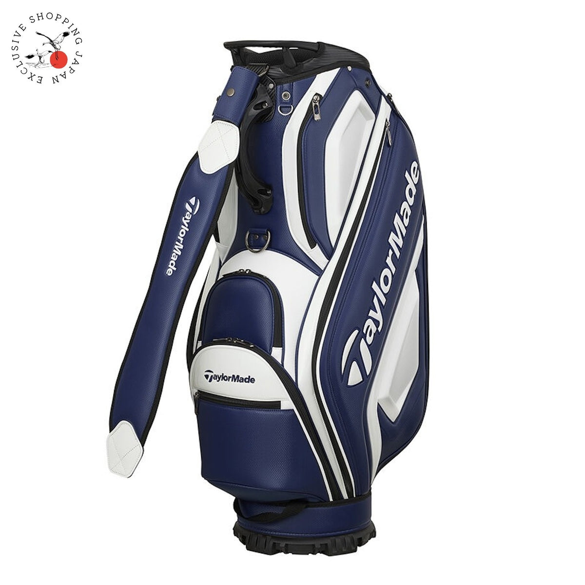 TaylorMade Golf Auth-tech Cart Bag 9.5 x 47in 4-way Men's 2025 Model Navy/White