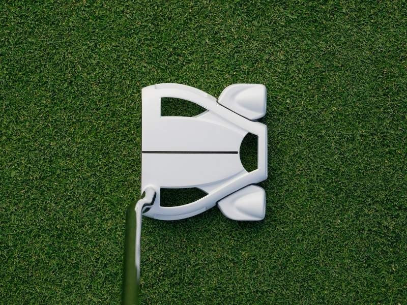 TaylorMade Spider Ghost White Putter Double Bend N7534627 Mallet 35" Steel Shaft