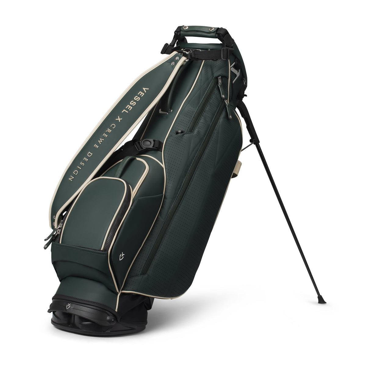 VESSEL Lux Stand Carry Golf Bag Crewe Design 4-Way Divider Cascade Green Limited