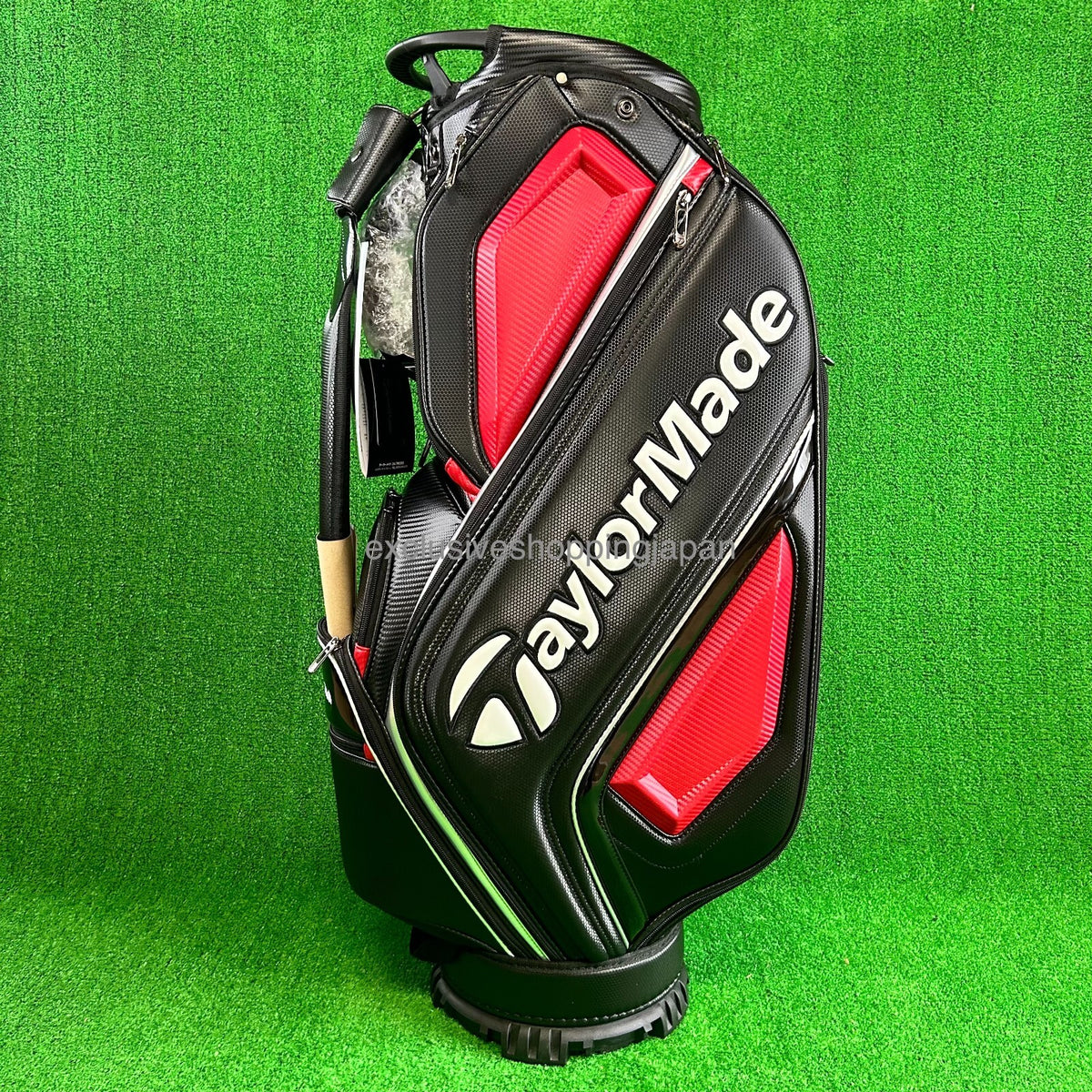 TaylorMade Golf Auth-tech Cart Bag 9 x 47in 4-way Men's 2025 Model Black / Red