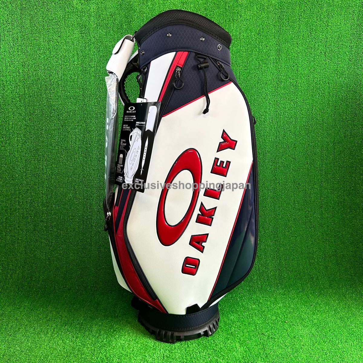Oakley Golf Cart Bag 9.5 x 47in 5-way 18.0 2025 Padded Shoulder White Multi New