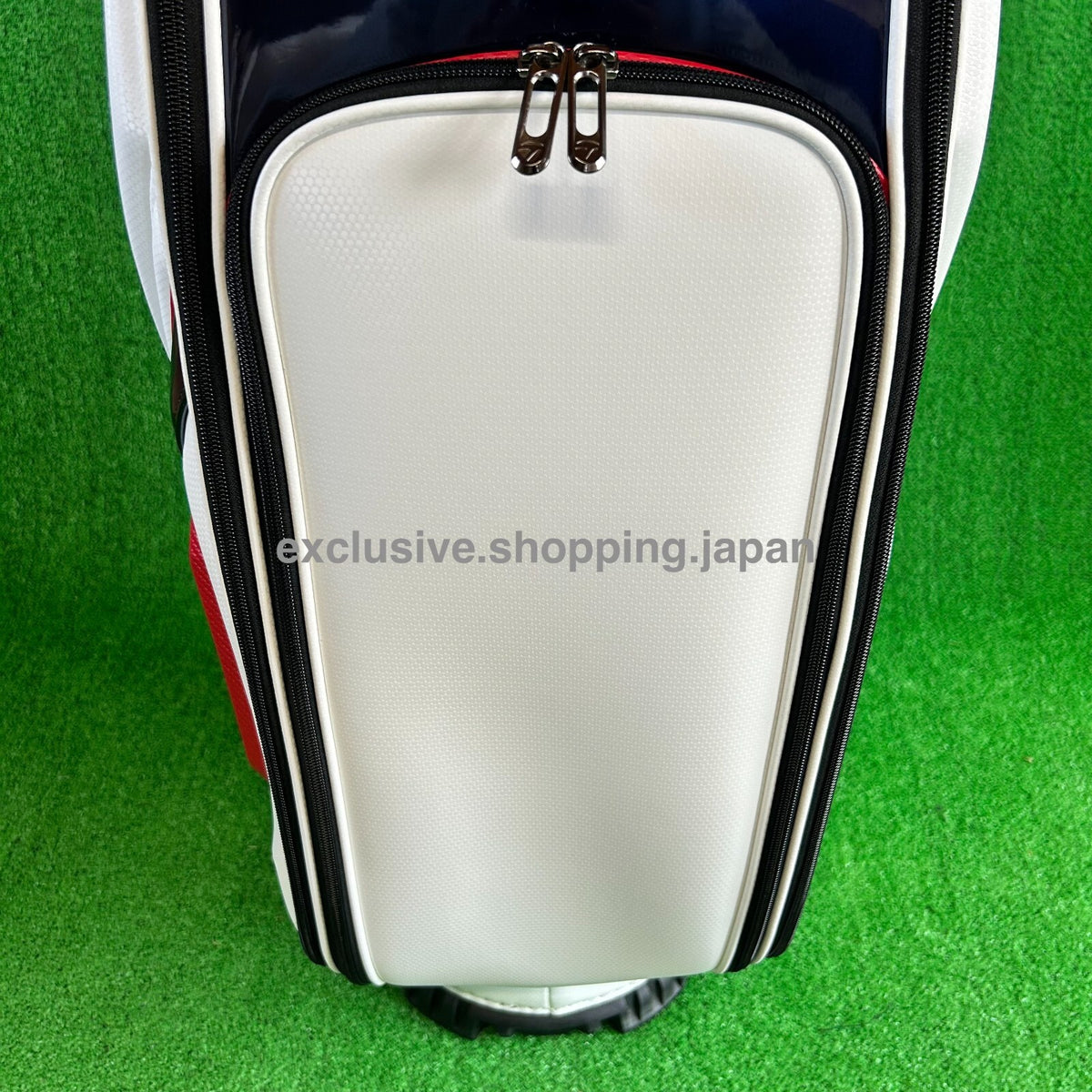 TaylorMade Golf Auth-tech Cart Bag 9 x 47in 4-way 2025 Model White / Navy / Red
