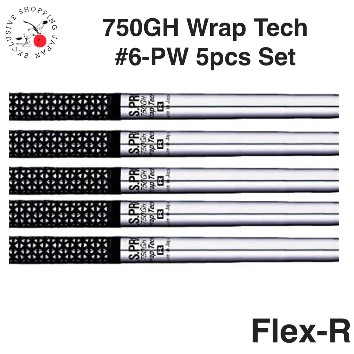 Nippon Shaft Golf N.S.Pro 750GH Wrap Tech Steel Iron Shafts 6-PW 5pcs Set Flex R