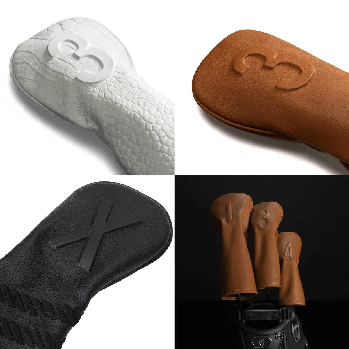 VESSEL Golf LUX EMBOSSED 5W Fairway Wood Headcover Smooth Brown Leather FW 2025