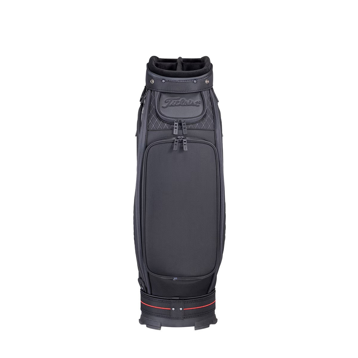 Titleist Golf Tour Staff Bag 6-Way Divider Black Red 9.5" 11Pockets Single Strap