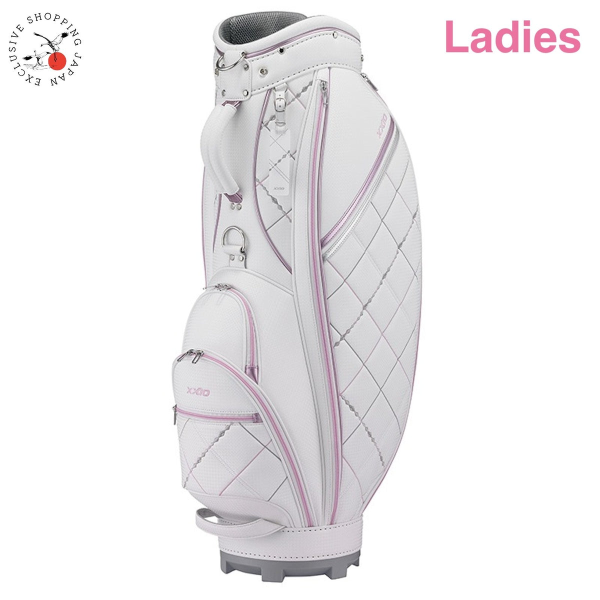 Dunlop XXIO Ladies Golf Cart Bag 8.5 x 47inch 4-way Lightweight 2025 White/Pink