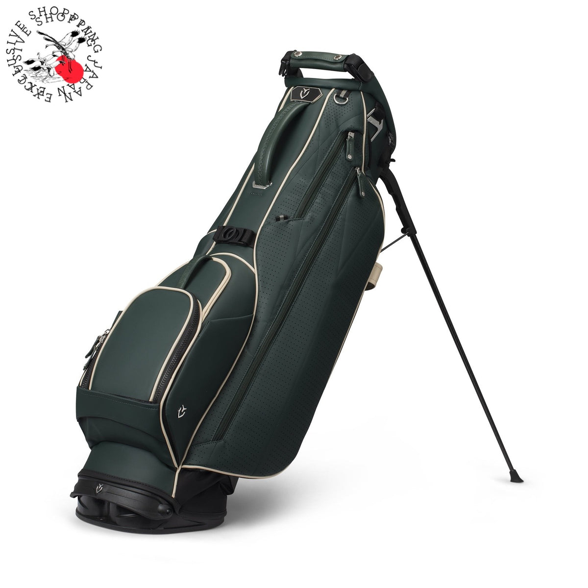 VESSEL Lux Stand Carry Golf Bag Crewe Design 4-Way Divider Cascade Green Limited