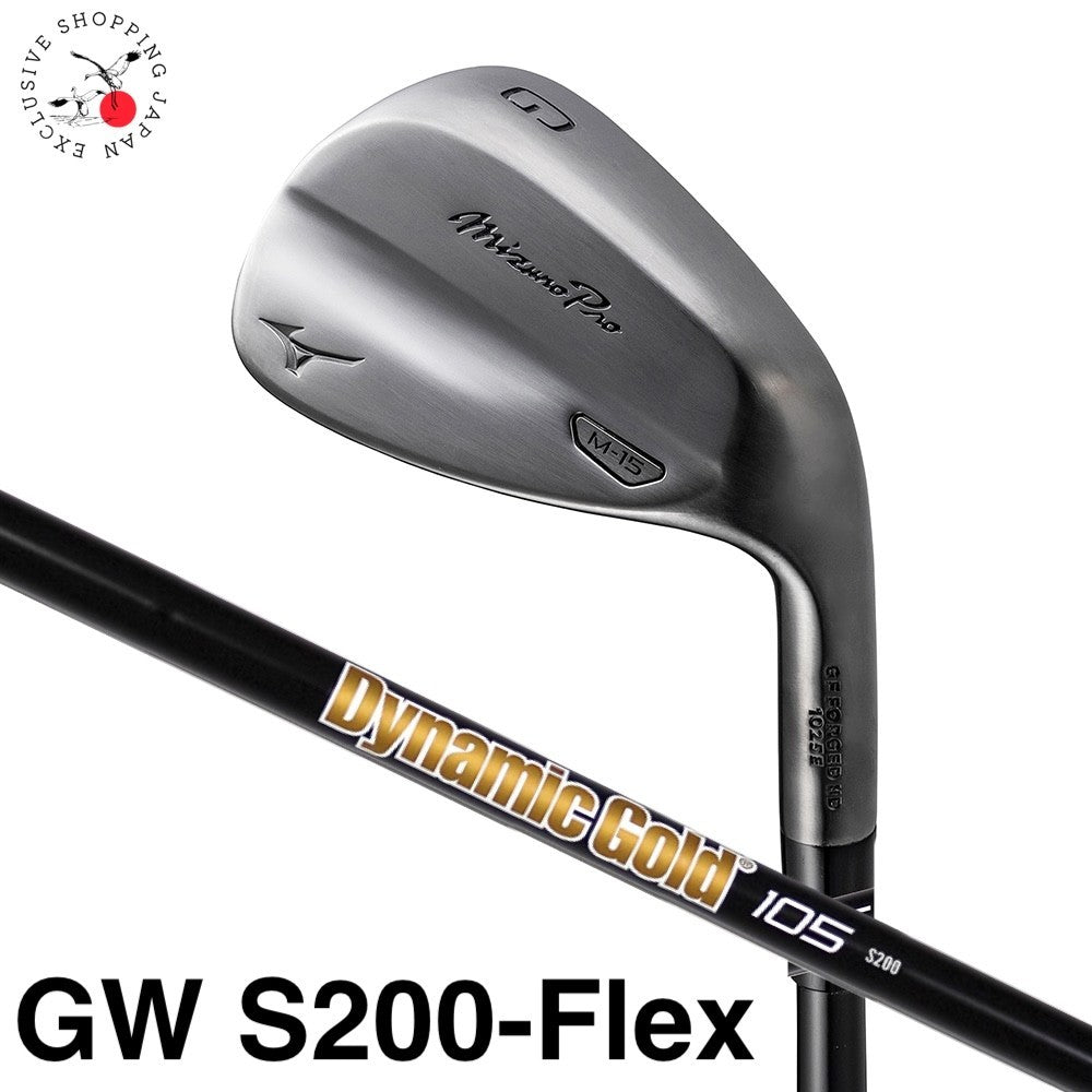 Mizuno Pro M-15 Wedge Iron GW Gray Finish S200-Flex Dynamic Gold 105 ONYX BLACK