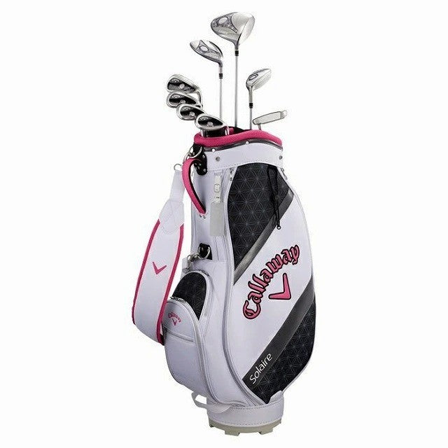 Callaway Ladies Solaire Club Set Pink DR/5W/6H/7-SW/PT 8p Set Cart Bag Headcover
