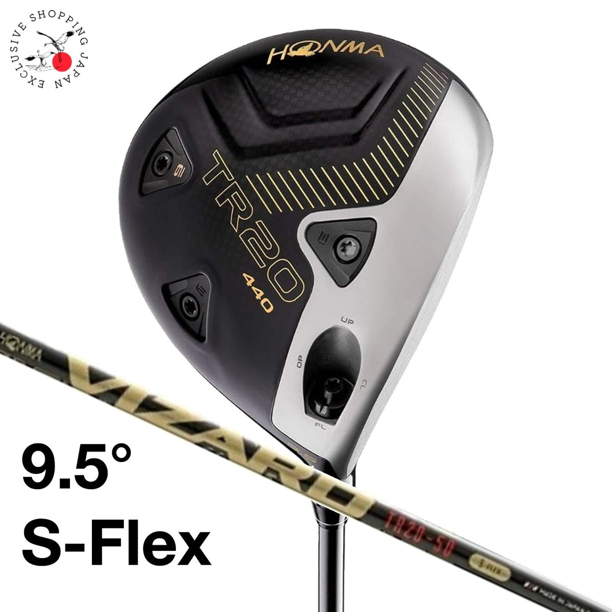 Honma Tour World TR20 440 Driver 9.5° Vizard TR20-60 S-Flex Carbon Shaft Japan