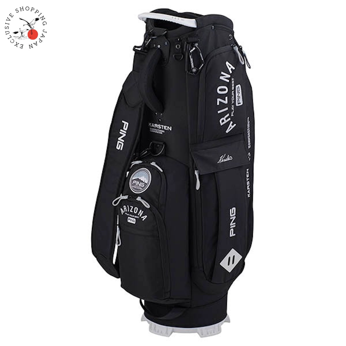 PING Arizona Casual Cart Bag 4-Way Divider 9in Black Lightweight Polyester 2026