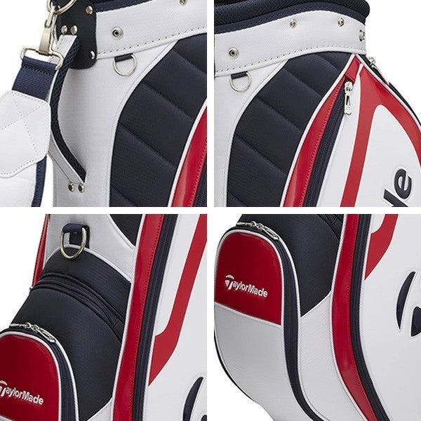 TaylorMade Golf True Light Cart Bag 9x 47" 5-way Lightweight 2026 White/Navy/Red