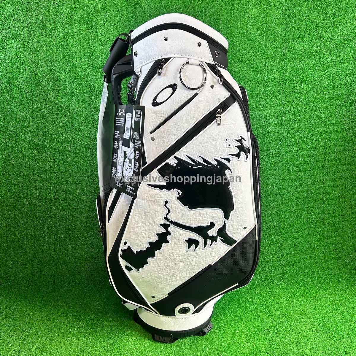 Oakley Golf Cart Bag Skull 18.0 5 x 47in 5-way Divider Pockets White 2025 Model