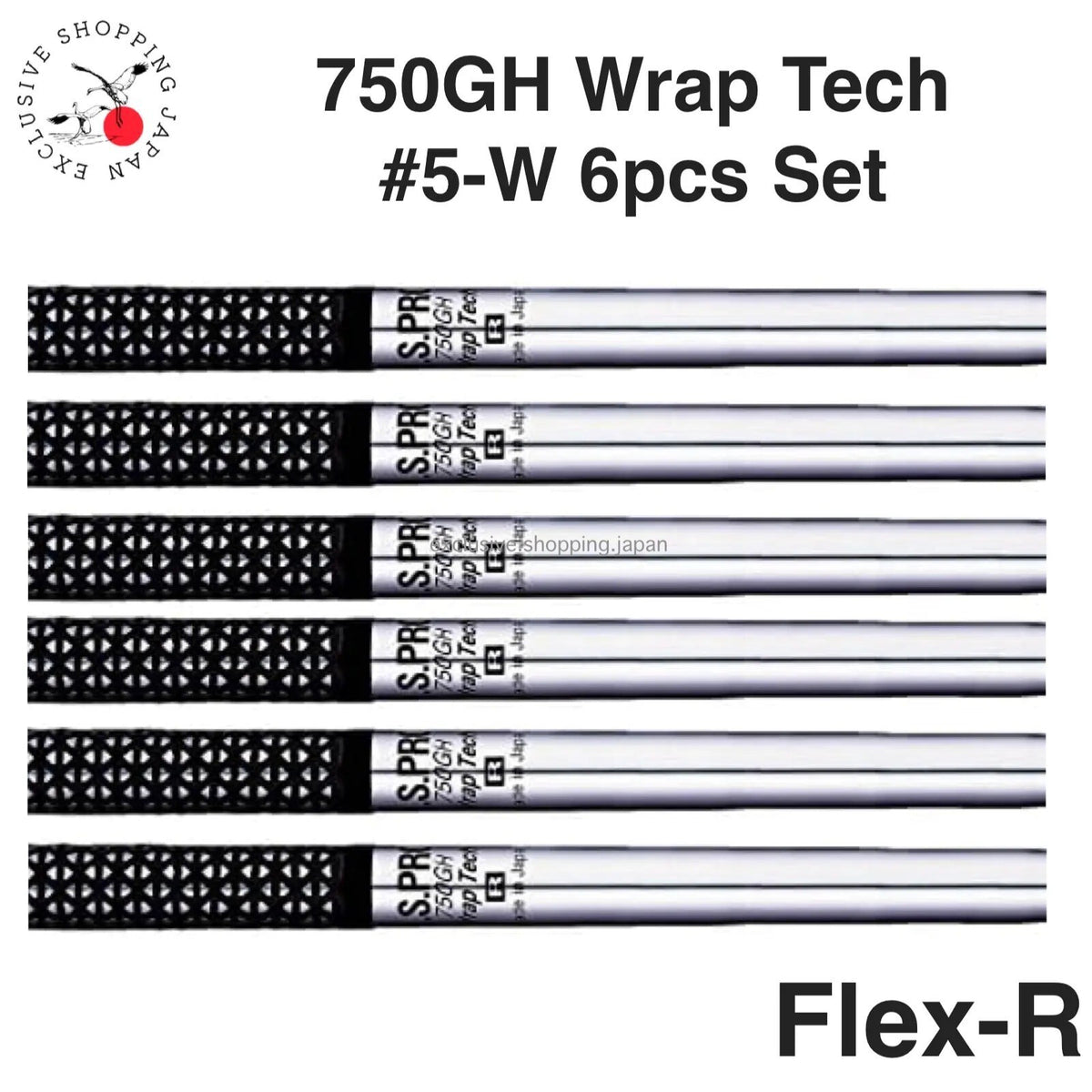 Nippon Shaft Golf N.S.Pro 750GH Wrap Tech Steel Iron Shafts #5-W 6pcs Set Flex R