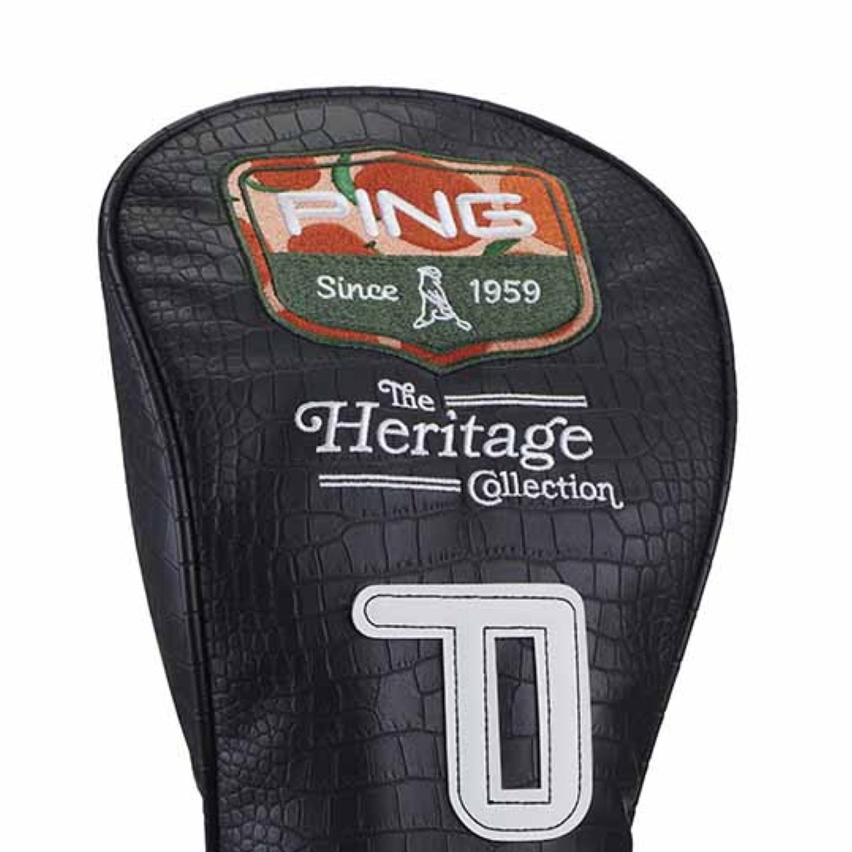 PING Heritage Collection Driver Head Cover Crocodile PU Leather Black New Golf