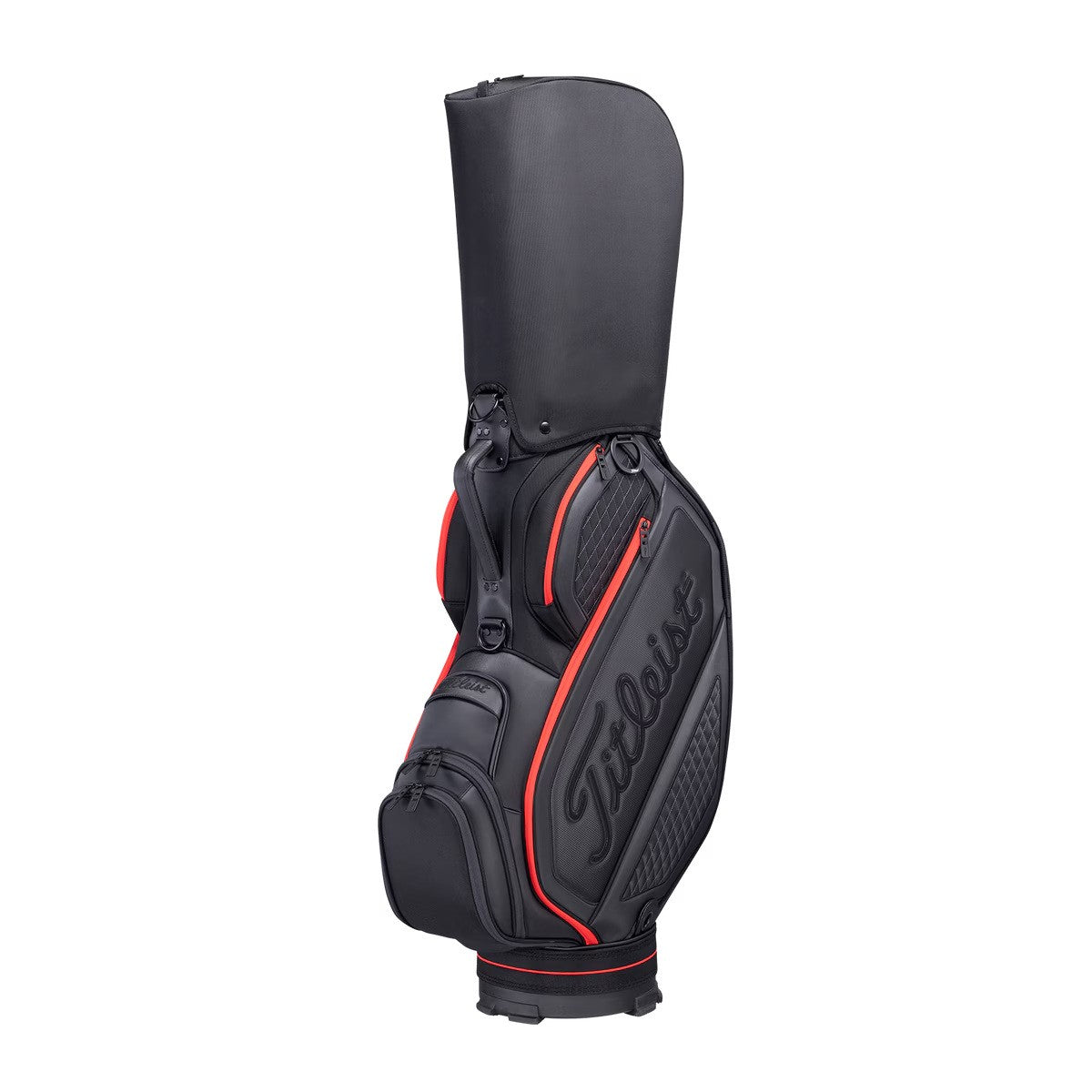 Titleist Golf Tour Staff Bag 6-Way Divider Black Red 9.5" 11Pockets Single Strap