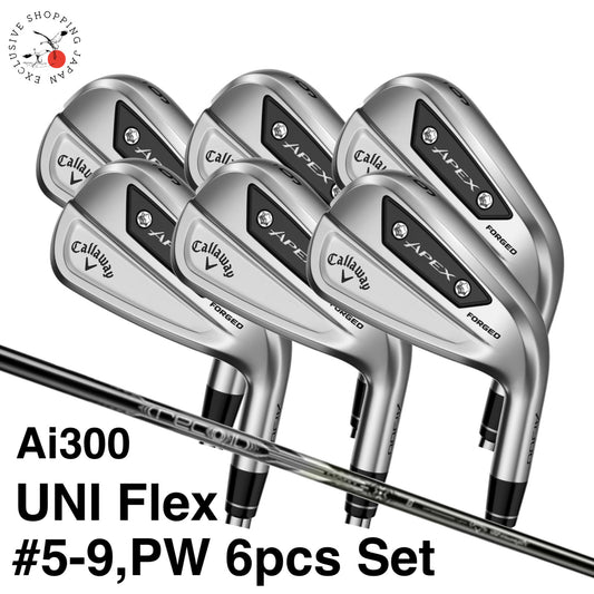 Callaway APEX Ai300 Iron Set #5-9, PW 6pcs RECOIL DART 6 Graphite Shaft UNI Flex