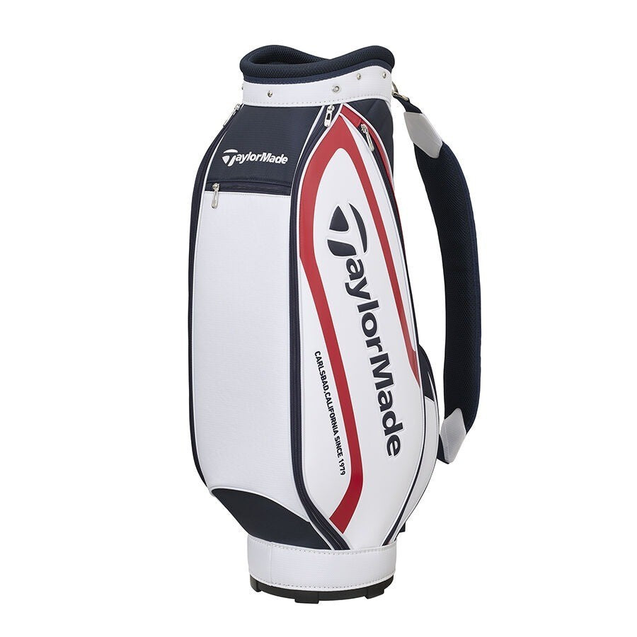 TaylorMade Golf True Light Cart Bag 9x 47" 5-way Lightweight 2026 White/Navy/Red