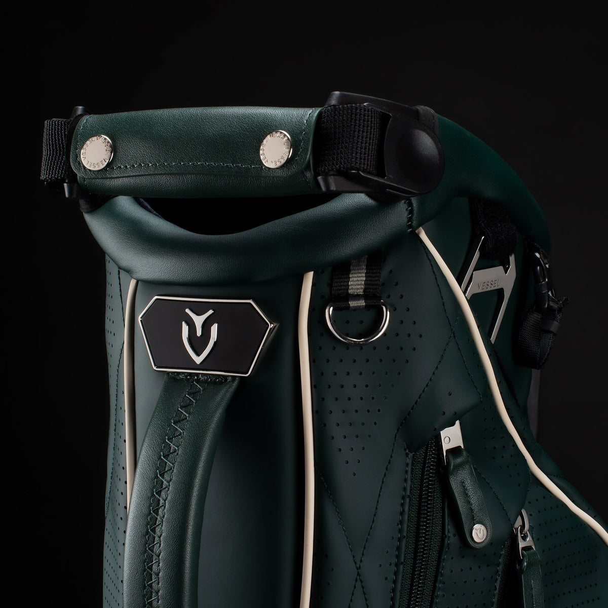 VESSEL Lux Stand Carry Golf Bag Crewe Design 4-Way Divider Cascade Green Limited