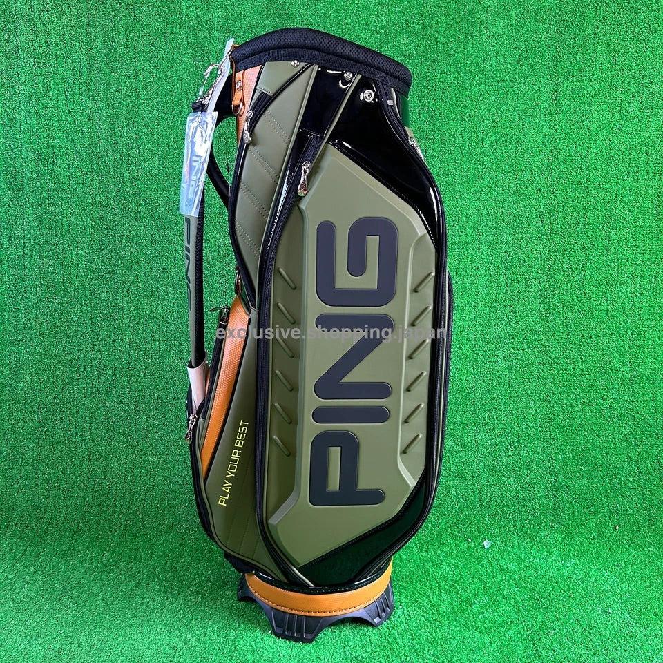 Ping Golf Authentic Cart Bag 9inch 5-way Enamel Full-Open Pocket Khaki 2025 New
